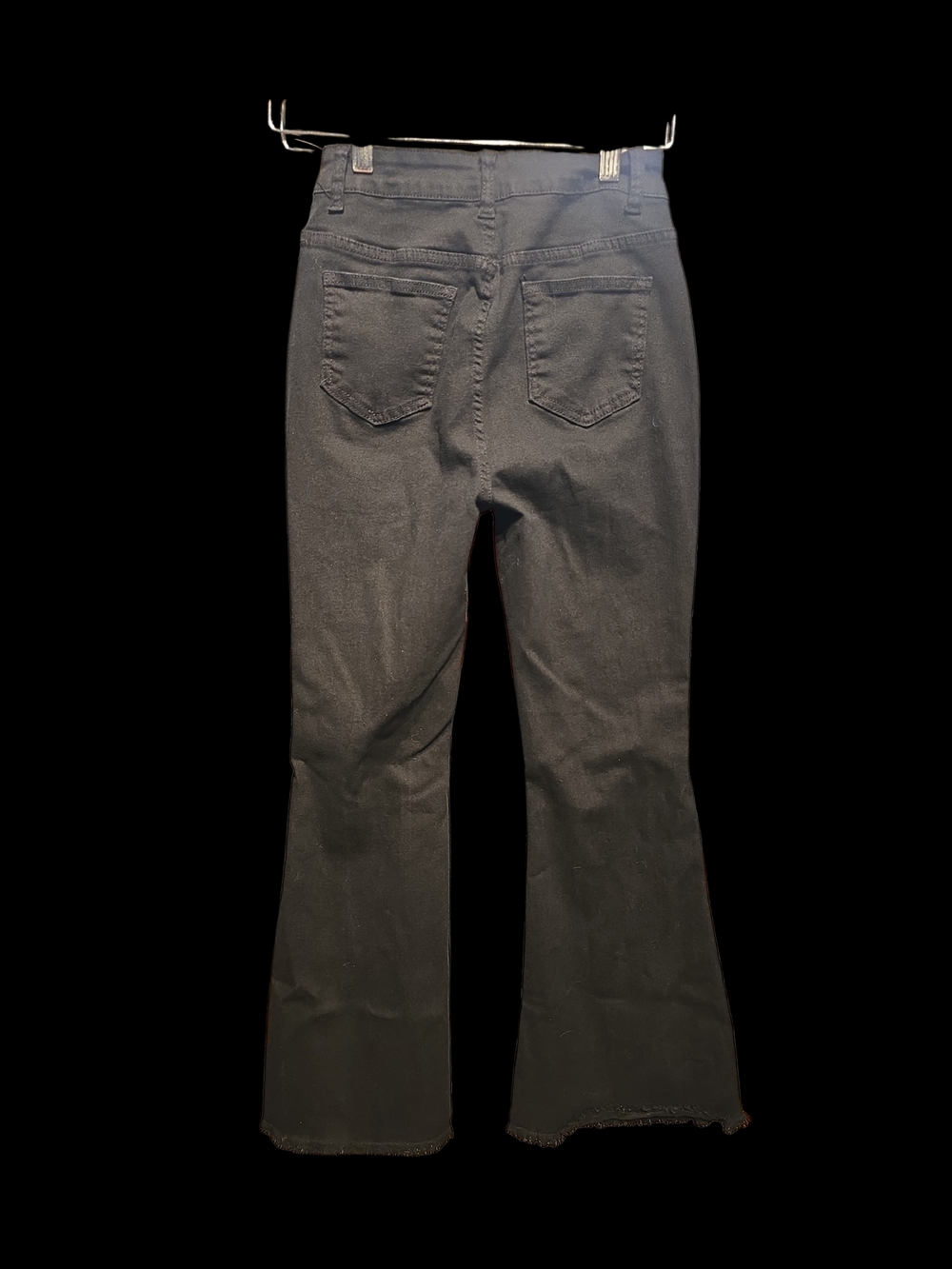 Highwaist Black Distressed Flare Jeans - Picture 4 of 5